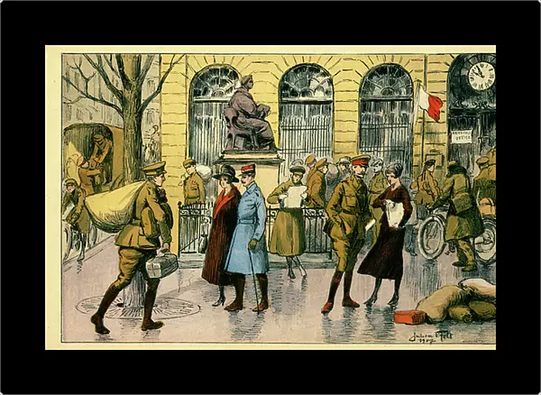 Rouen during World War I: British Post Office, 1917 (postcard)