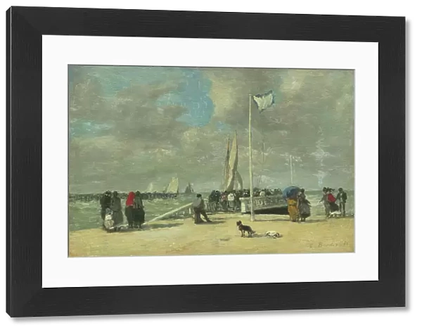 On the Jetty, c. 1869-70 (oil on wood)