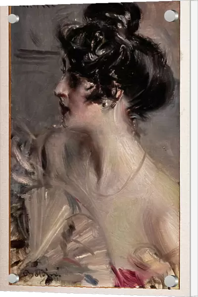 Profile of a Young Brunette with her Hair in a bun, 1902-04 (oil on canvas)