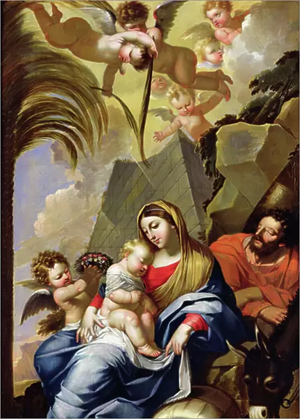 Rest on the Flight into Egypt (oil on canvas)
