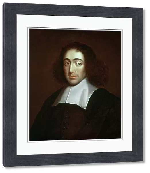 Portrait of Baruch Spinoza (1632-1677), Dutch philosopher, also known as Bento de Espinosa or Benedictus de Spinoza or Benedictus de Spinoza - anonymous painting. Private collection