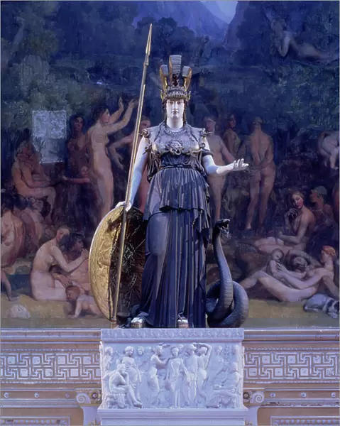 Minerva, 1855 (bronze and marble)