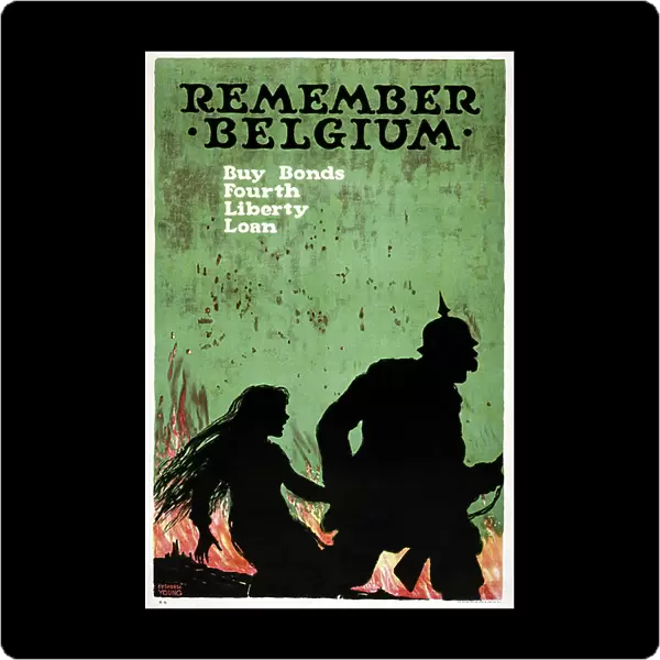 Remember Belgium, c. 1918 (colour litho)