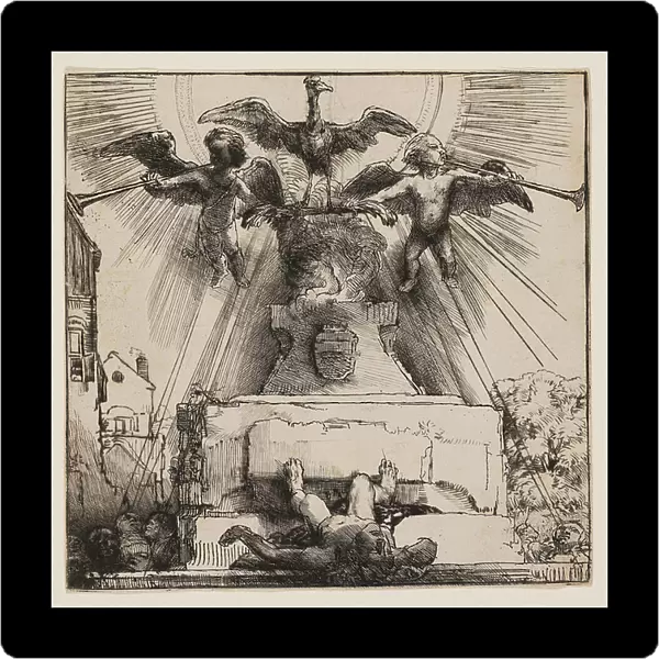 The Phoenix or The Statue Overthrown, 1658 (etching and drypoint on ivory laid paper)