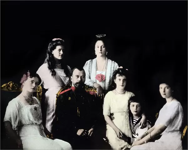 Portrait of the Russian imperial family. Photography around 1910-1915