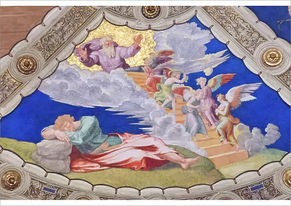 Jacob's dream, ceiling of the stanza di Eliodoro, room of Heliodorus (fresco)