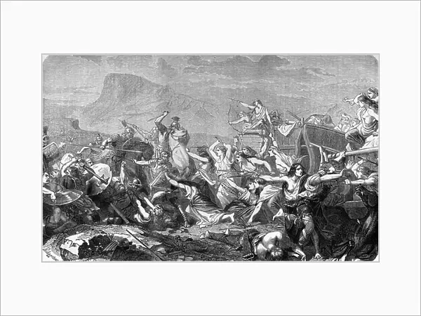 Battle of Aix (Battle of Aquae Sextiae): Invasion of Cimbres and Teutons from 110 to 102 BC The Teutons are defeated by Caius Marius the wise, consul Romain (Battle of Aquae Sextiae in Aix-en-Provence)