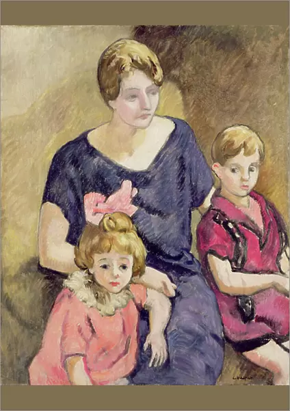 Mother and Children (oil on canvas)