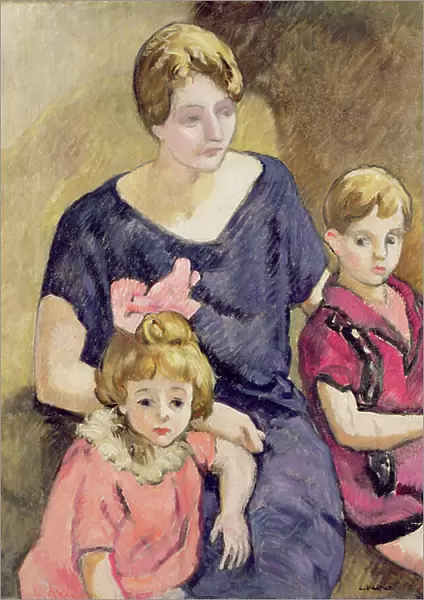 Mother and Children (oil on canvas)
