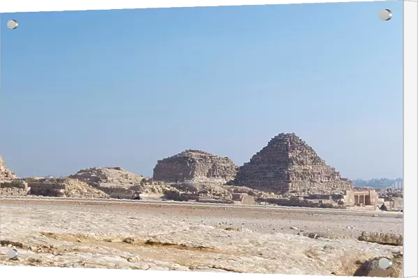 The three queen's pyramids, Giza, Egypt, 2020 (photo)