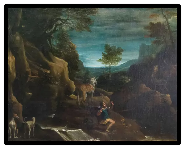 The vision of Saint Eustace, 1585-86, Annibale Carracci (oil on canvas)