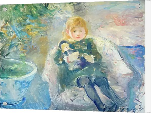 Young girl with doll, c. 1884 (oil on canvas)