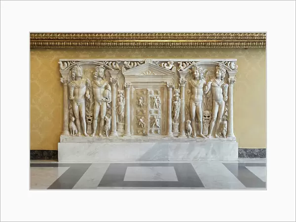Sarcophagus front portraying the four seasons (marble)
