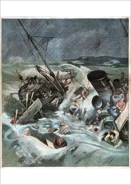 Naufrage en mer. Shipwreck