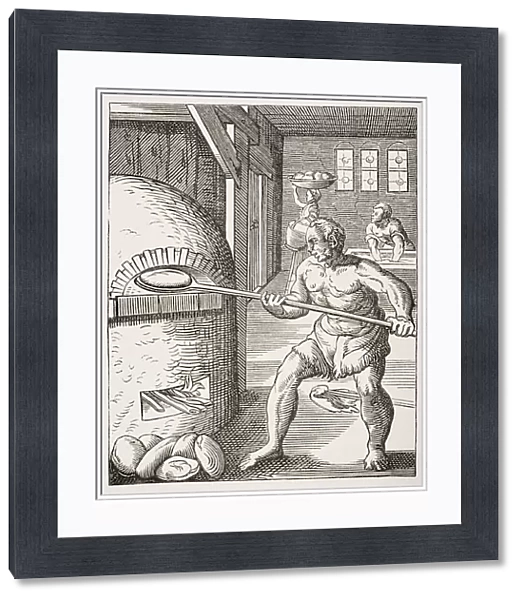 The Baker. 19th century reproduction of 16th century (engraving)