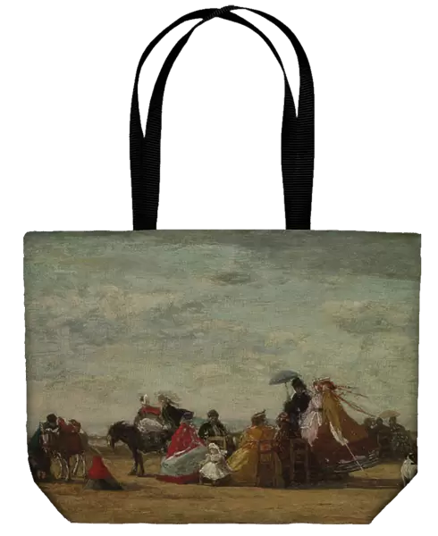 Beach Scene, c. 1865-1867 (oil on wood panel)