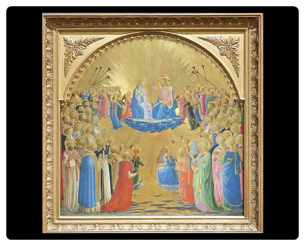 Glorification of the Virgin with angels and saints, 1434-35 circa, (tempera on wood)