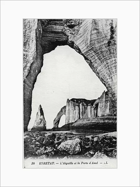 The Cliff of Aval - Downstream Cliff - Etretat (Normandy, Seine Maritime) circa 1915