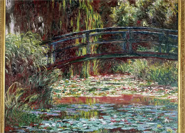 The water lily pond in Giverny, 1895-1900 (oil on canvas)