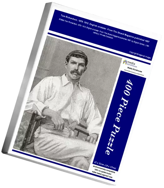 Tom Richardson, 1870- 1912. English cricketer. From The Strand Magazine published 1897