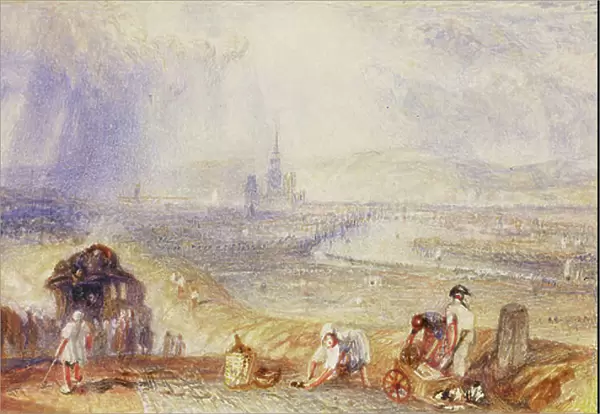 A Distant View, Rouen, c. 1834 (w / c on paper)