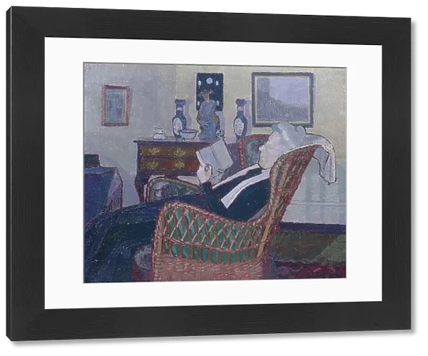 Interior with Artist's Mother 1917-18 (oil on canvas)