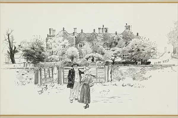 Hough End Hall, Chorlton-cum-Hardy, 1893-94 (pencil, charcoal on paper)