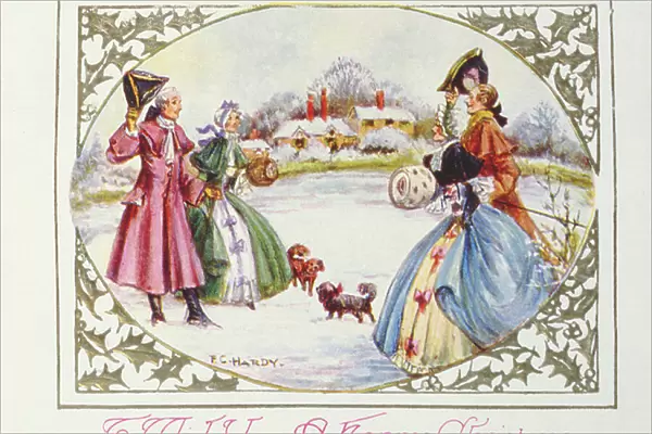 'To Wish you a Happy Christmas', Victorian card (chromolitho)