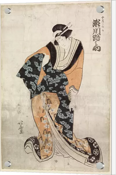 Actor, Segawa Michinosuke, in the part of the Courtesan Omune, 1807 (colour woodcut)