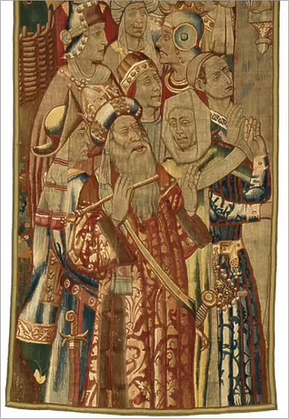 Tapestry, A Jewish Gathering, made in Flanders, Belgium, possibly mid 15th century (wool)