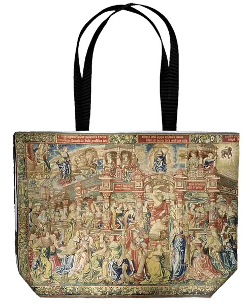 Tapestry depicting Prudence arriving at the Court of Divine Wisdom, from Brussels, 1520-30 (wool and silk)