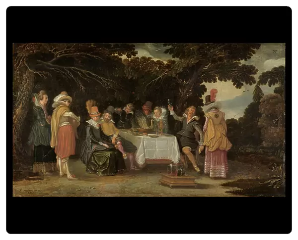 An open-air Party, 1615 (oil on panel)