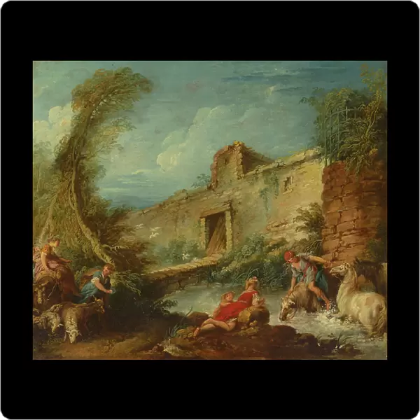 The Ford Crossing, c. 1703-70 (oil on canvas)