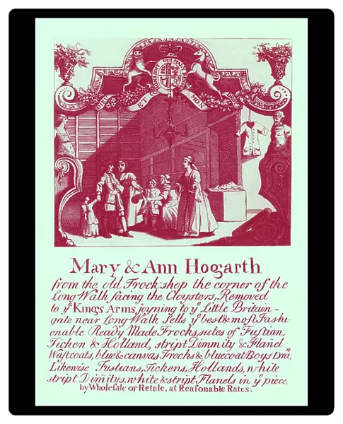 Mary and Ann Hogarth A shop-bill by William Hogarth 1724