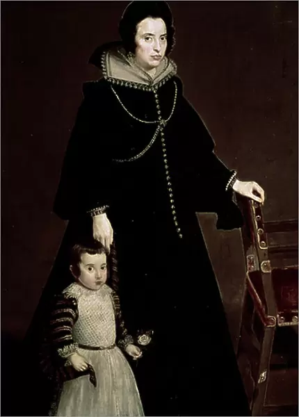 Portrait of Dona Antonia de Ipenarrieta and her son, c. 1631 (oil on canvas)