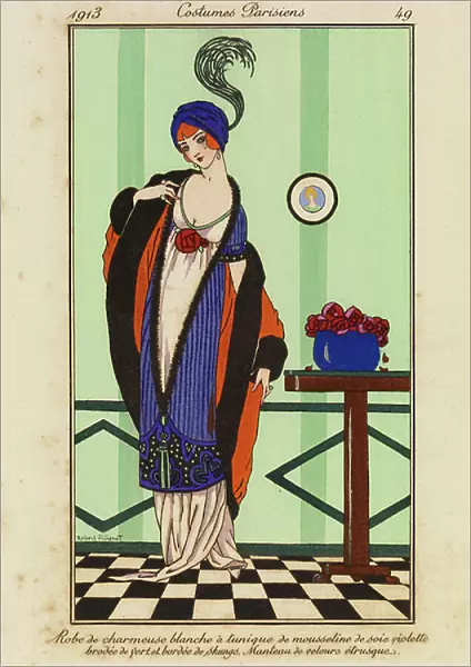 Plate 49 from Costumes Parisiens, 1913 (pouchoir print)