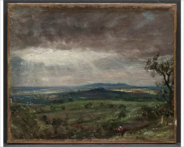 Hampstead Heath, Looking Toward Harrow, c. 1821 (oil on paper, mounted on canvas)