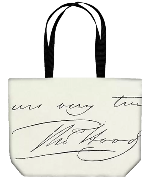 Signature of Thomas Hood, from The Complete Poetical Works of Thomas Hood, published in 1906 (litho)