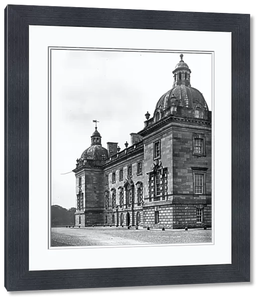 East front of the central block, Houghton Hall, from The English Country House (b / w photo)