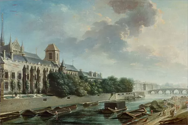 The archbishop's palace seen from the left bank, 1756 (oil on canvas)