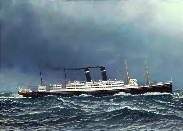 The Steamship Lapland, 1909 (oil on board)