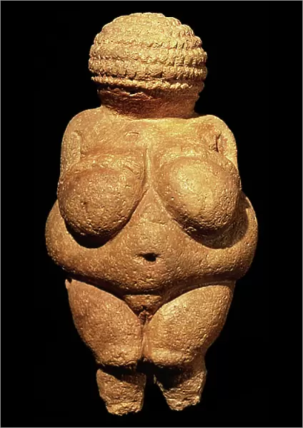 The Venus of Willendorf, 30000-25000 BC (limestone coloured with red ochre)