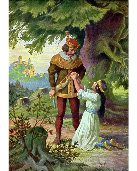 Snow White and the Hunter, 1921 (illustration)
