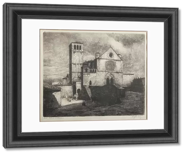 Assisi, Basilica of St. Francis (etching on paper)