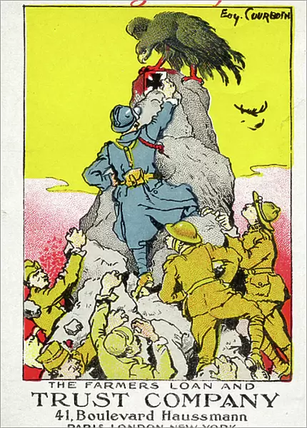 War 1914 - 1918. Poster 'National Borrowing'