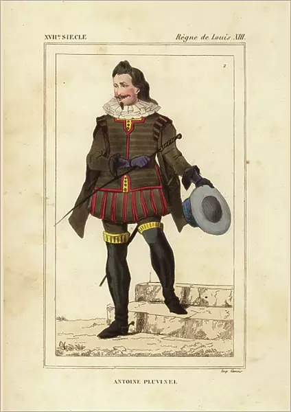 Antoine du Pluvinel, French riding master, 1852 (lithograph)