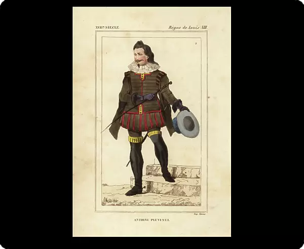 Antoine du Pluvinel, French riding master, 1852 (lithograph)
