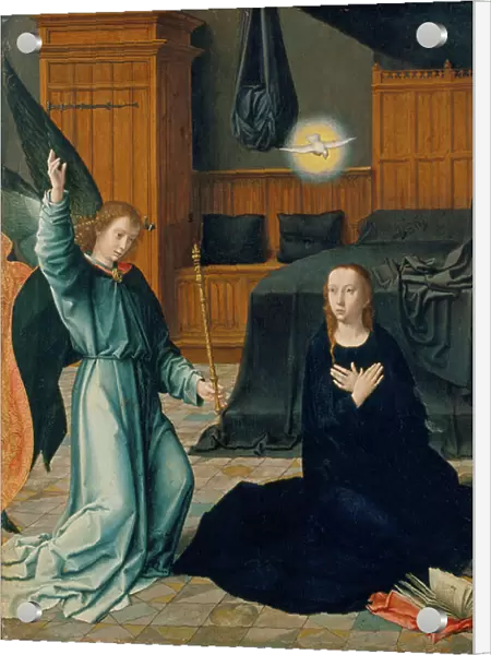 The Annunciation, c.1509 (mixed media on oak)