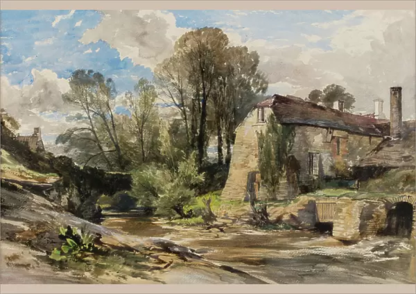 Stapleton Mill, 1840 (watercolour on paper, board)