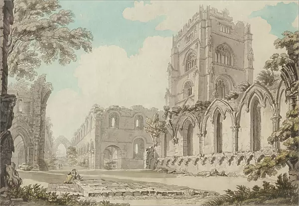 Fountains Abbey, date unknown (watercolour on paper)